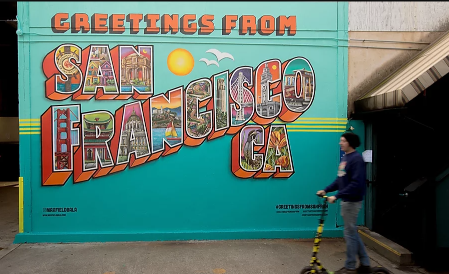 greetings from san francisco mural