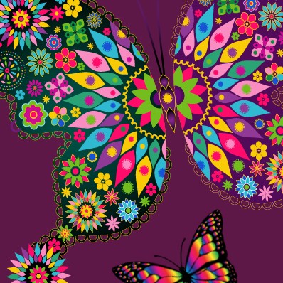 summer of love monarch butterfly mural