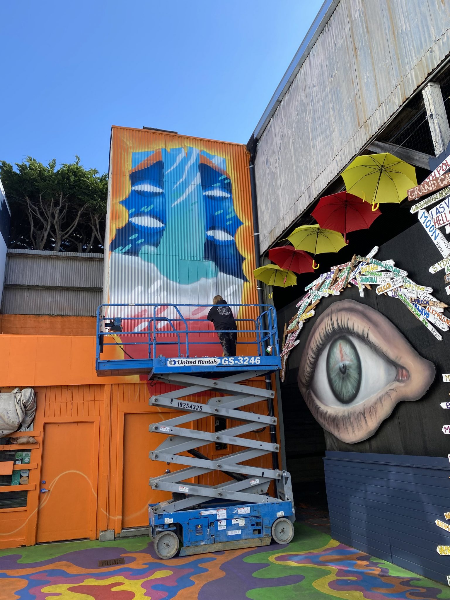 GATS Mural at Umbrella Alley in San Francisco Umbrella Alley San