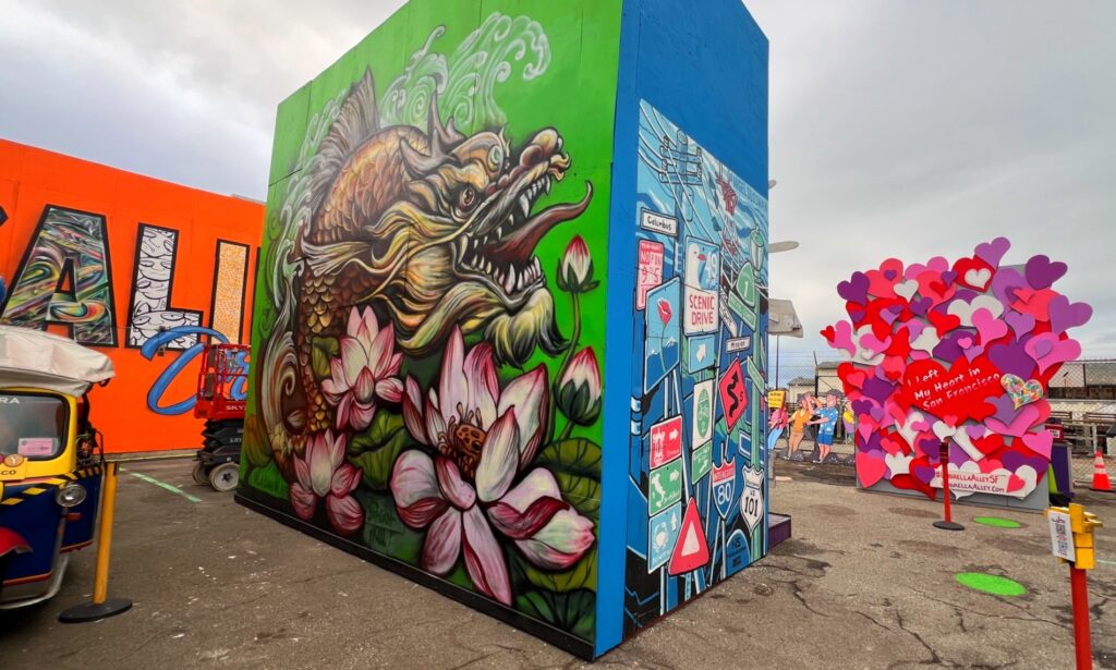 Dragon Koi Mural at Umbrella Alley ver 2.0