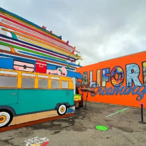 California dreaming mural umbrella Alley Fishermans Wharf