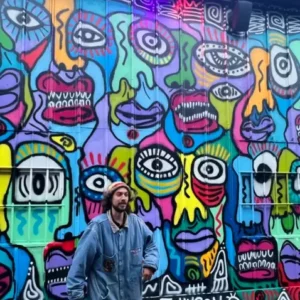Kayl Johnson Mural at Umbrela Alley